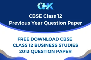 CBSE Class 12 Business Studies Question Paper 2013