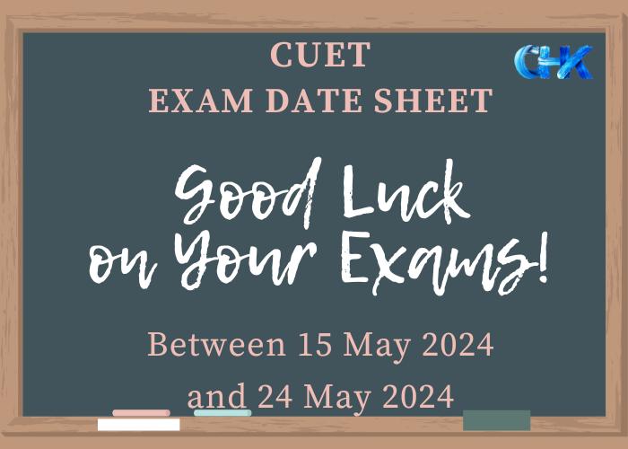 CUET Exam Date sheet 2024