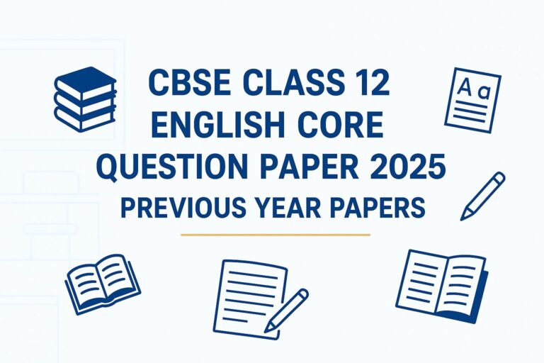 CBSE Class 12 English Core Question Paper 2025