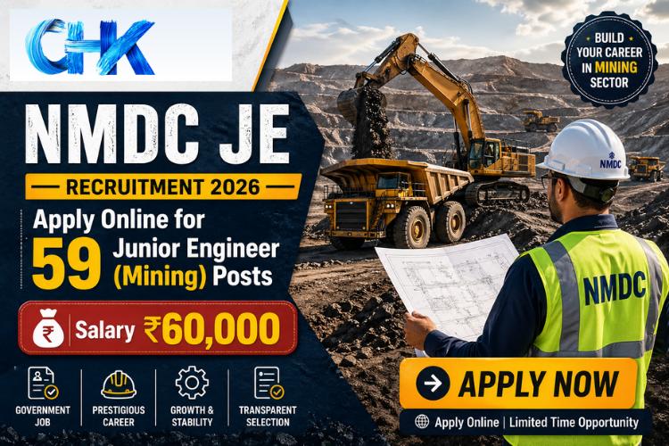 NMDC JE Recruitment 2026