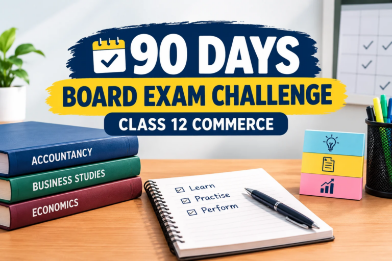 90 days board exam challenge for Class 12 Commerce